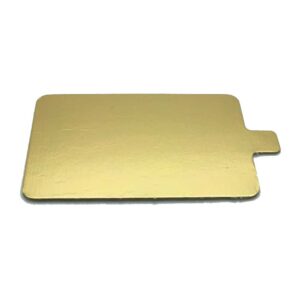 Rectangle Cake Tab - Gold/Silver/Black - 11x6cm