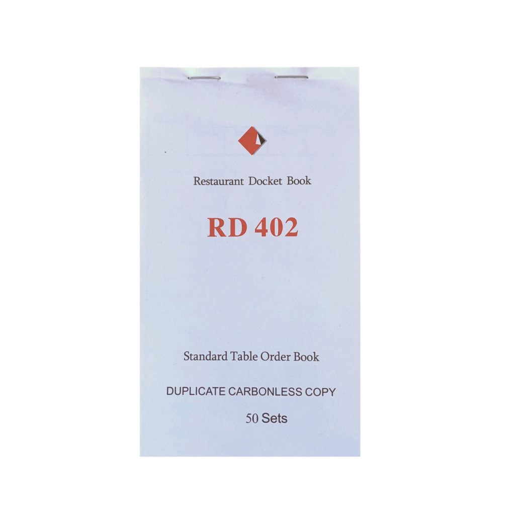 Docket Book Duplicate 'Rd402' - Byars Hospitality & Packaging Supplies