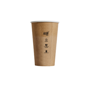 Compostable Coffee Cup Single Wall - Brown - 12oz - Truly Eco