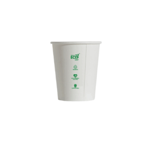 Compostable Coffee Cup Single Wall - White - 8oz - Truly Eco