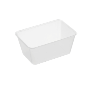 Rectangle Container Smooth 'G' - Clear - 1000ml