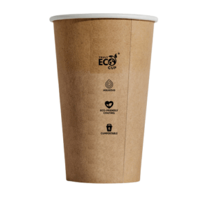 Compostable Coffee Cup Single Wall - Brown - 16oz - Truly Eco
