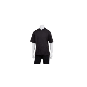 Chef Jacket Black Tunic Short Sleeve - Extra Large