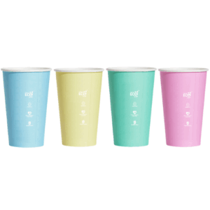 Compostable Coffee Cup Single Wall - Pastel - 16oz - Truly Eco