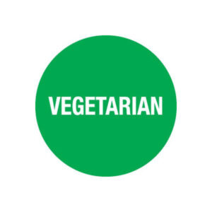 Vegetarian Label - 24mm Round