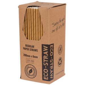 Paper Drinking Straw Jumbo - Natural - 24/8