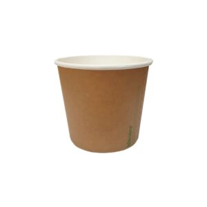 Paper Food Bowl PLA Lined - Kraft - 16oz