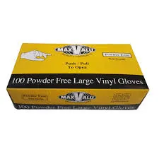Powderfree Vinyl Gloves Large