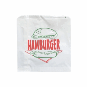 2 Square Printed Hamburger Bag 1 Side