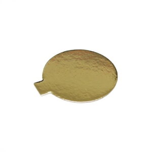 Cake Tab Round - Gold/Silver