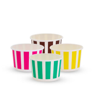 Candy Stripe Ice Cream Paper Cup - 3oz