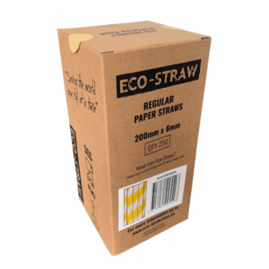 Paper Drinking Straw Regular Yellow - 20/6