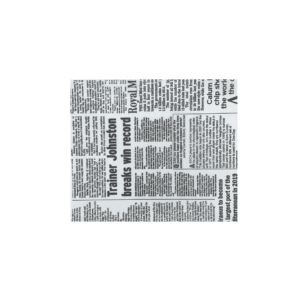 Printed Greaseproof - Newsprint - Cut 4 Size- 43x17cm