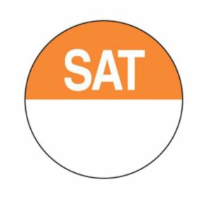 Day Dots Round - Dissolvable - Saturday - 24mm - 1000 per Roll