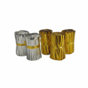 Silver Twist Ties - 7cm