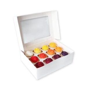 12 Cupcake Box With Window + Insert