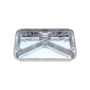 7123/662 Shallow 3 Cavity Meal Foil Tray