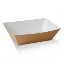 Food Tray 5 - White/Brown