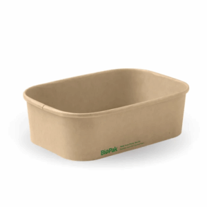 Bioboard Takeaway Rectangular Container - Kraft - 650ml