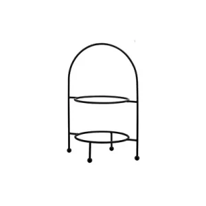 Cake Stand - 2 Tier - Round - Black