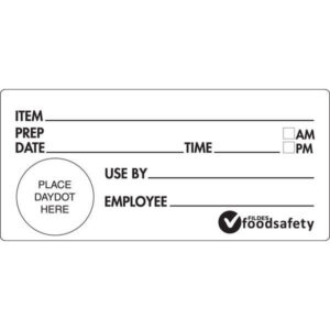Shelf Life Label - Removable - 102mm x 47mm