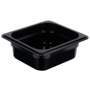 Polycarbonate Food Pan - Black - Size 1/6 x 100mm - 1.5 Litre
