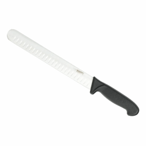 Roast Slicer Knife - Granton Blade - Black Handle - 25cm