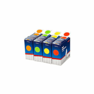 Adhesive Labels Quik Stik - 24mm Fluro Yellow Dot