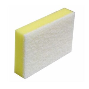 Oates Sponge/Scourer Non Scratch White/Yellow
