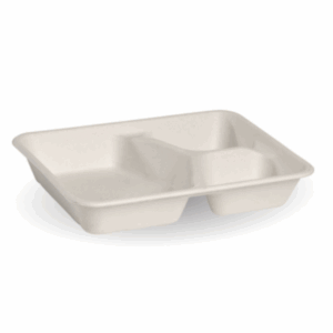 3 Compartment White Biocane Base