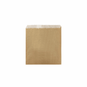 1/2 Square Greaseproof Lined Brown Paper Bag - 15x15cm