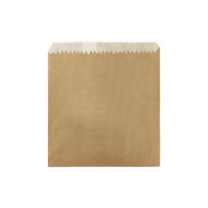 1 Square Greaseproof Lined Brown Bag - 18x18cm