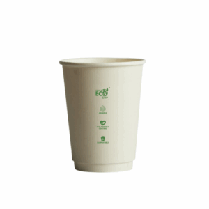 Compostable Coffee Cup Doublewall - White - 12oz - Truly Eco