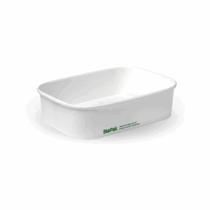 BioBoard Takeaway Rectangular Container - White - 500ml