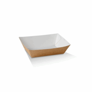 Food Tray 2 - White/Brown