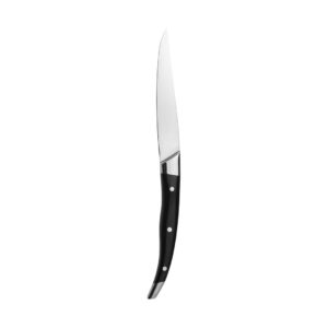 Cavalier Noble Point-Tip Steak Knife, Black Handle, 242mm