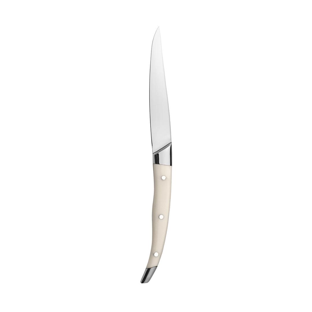 Cavalier Noble Point-Tip Steak Knife, Cream Handle, 242mm