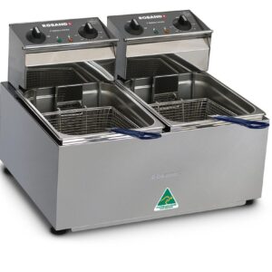 Roband F28 Double Pan Countertop Fryer, 2 x 8 Litre, 2 x 15 Amp