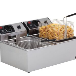 Anvil FFA0002 Countertop Deep Fryer, Double Pan, 2 x 5 Litre