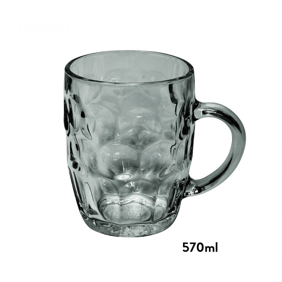 Sheffield Dimple Beer Mug with Handle, Certified, 570ml