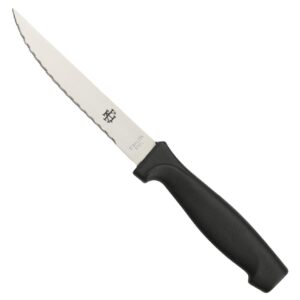 KH Kharve Point-Tip Steak Knife, Black Handle, 220mm
